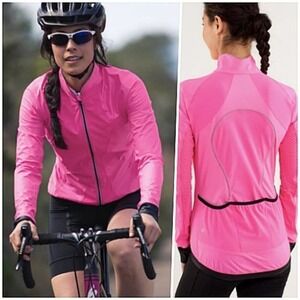 Lululemon Lightweight Cycling Running Jacket Pink 6 NWOT